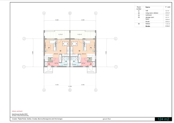 Troetažni taunhaus 2x124 m² od SIP panela u stilu barnhausa