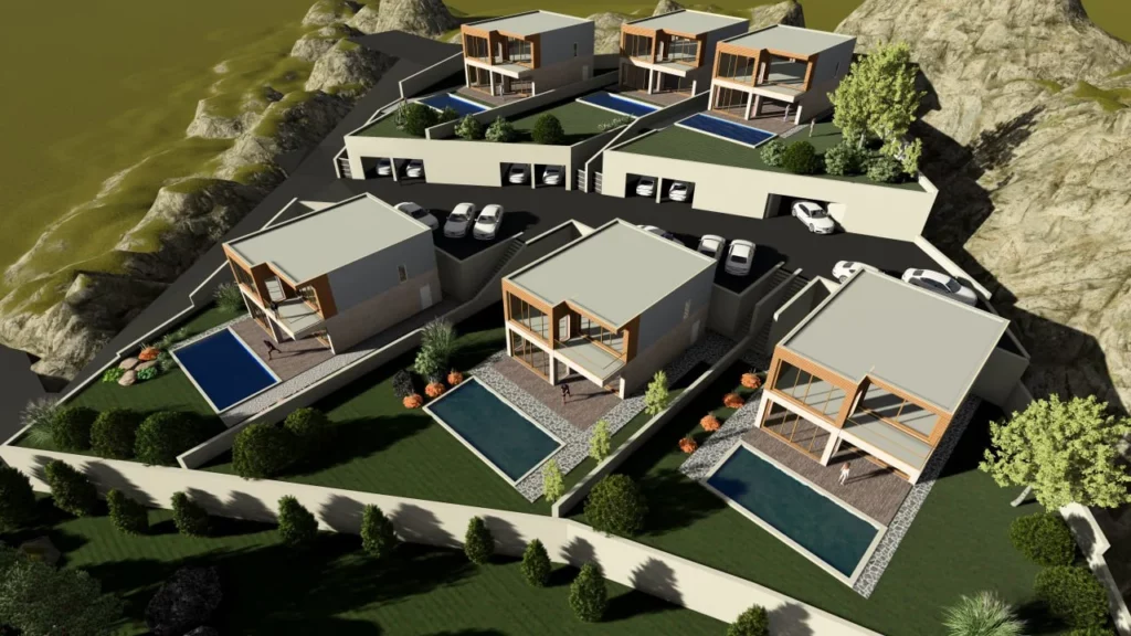 Разработка мастер-плана коттеджного поселка в районе г. Тиват, Черногория