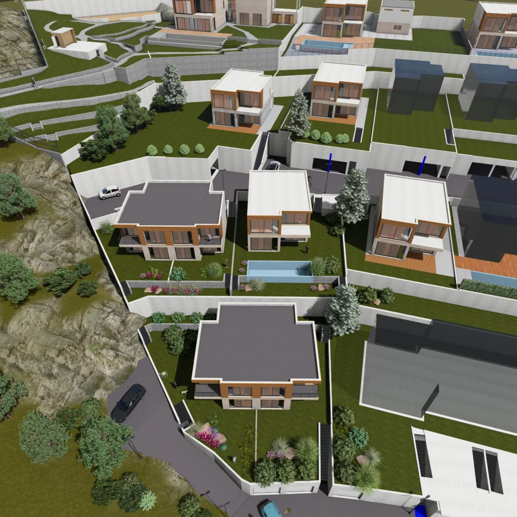 Residential Complex: Two Townhouses — Kavac, Tivat, Montenegro