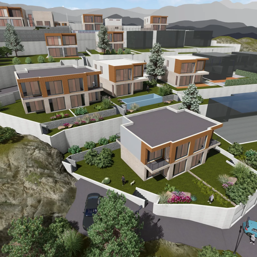 Residential Complex: Two Townhouses — Kavac, Tivat, Montenegro