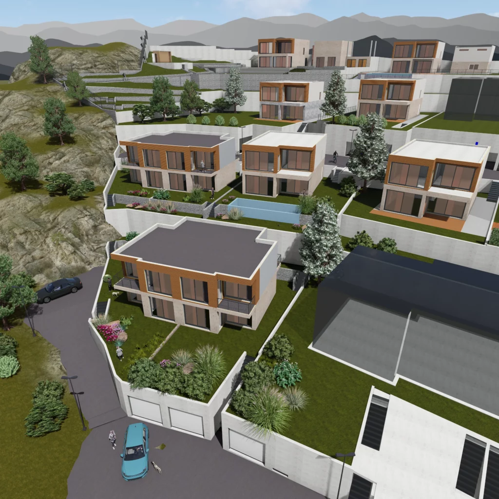 Residential Complex: Two Townhouses — Kavac, Tivat, Montenegro