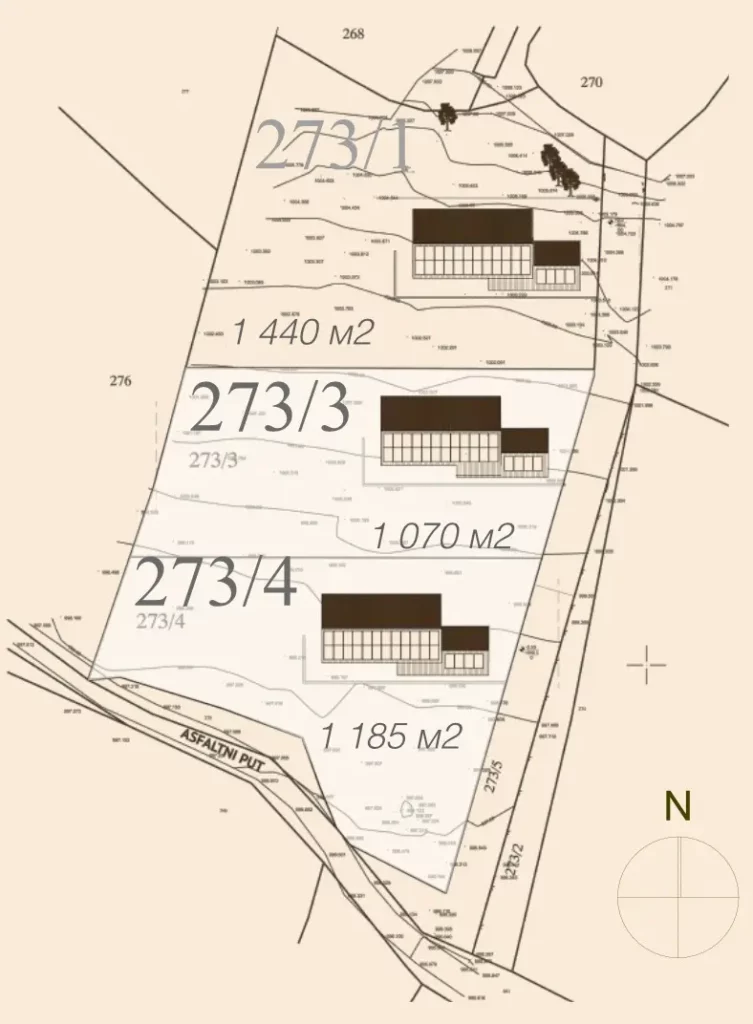 plots 273/3 and 273/4 with the first built villa